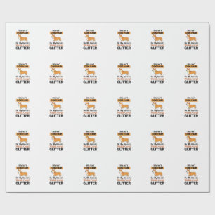 Papel De Regalo Diseño de camiseta de Welsh Corgi Glitter Amante d