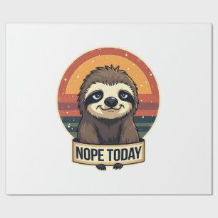 Papel De Regalo Diseño de camiseta divertida vintage de perezoso g