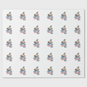 Papel De Regalo Diseño de camiseta flotante del pato patriótico de