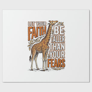 Papel De Regalo Diseño de camiseta inspirador vintage de jirafa de
