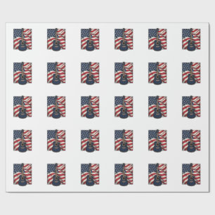 Papel De Regalo Diseño de camiseta vectorial de bandera patriótica