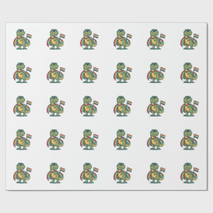 Papel De Regalo Diseño de camiseta vectorial de dinosaurio orgullo