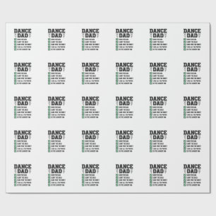 Papel De Regalo Diseño de camiseta Vintage Dance Dad Checklist_1