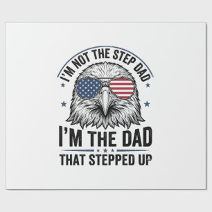 Papel De Regalo Diseño de camiseta vintage de águila de Step Dad P