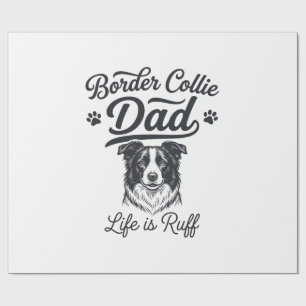 Papel De Regalo Diseño de camiseta vintage de Border Collie Dad Li