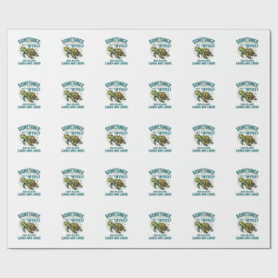 Papel De Regalo Diseño de camiseta vintage de tortuga divertida ha
