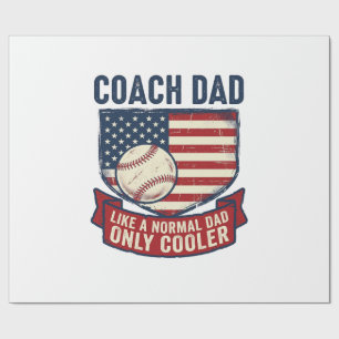 Papel De Regalo Diseño de camiseta vintage patriótica de béisbol C