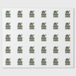Papel De Regalo Diseño de camiseta vintage Tortuga divertida sé tú