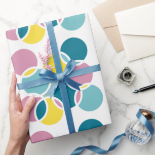 Papel De Regalo Diseño de Círculo Colorido – Impresión Geométrica 