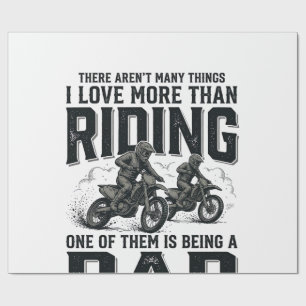 Papel De Regalo Diseño de cita de motocross de grabado vintage Rid