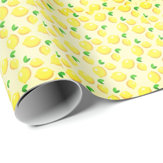 Papel De Regalo Diseño de cítricos de Lemons (Esquina del rollo)