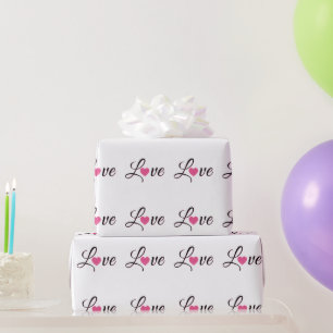 Papel De Regalo Diseño de corazón punteado minimalista