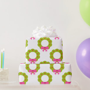 Papel De Regalo Diseño de corona de Navidad - Diseño festivo con l