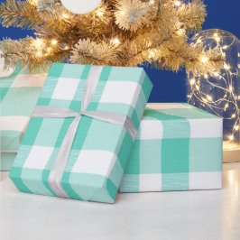 Papel De Regalo Diseño de cuadros Brisa de Verano Fresca Blanca Me