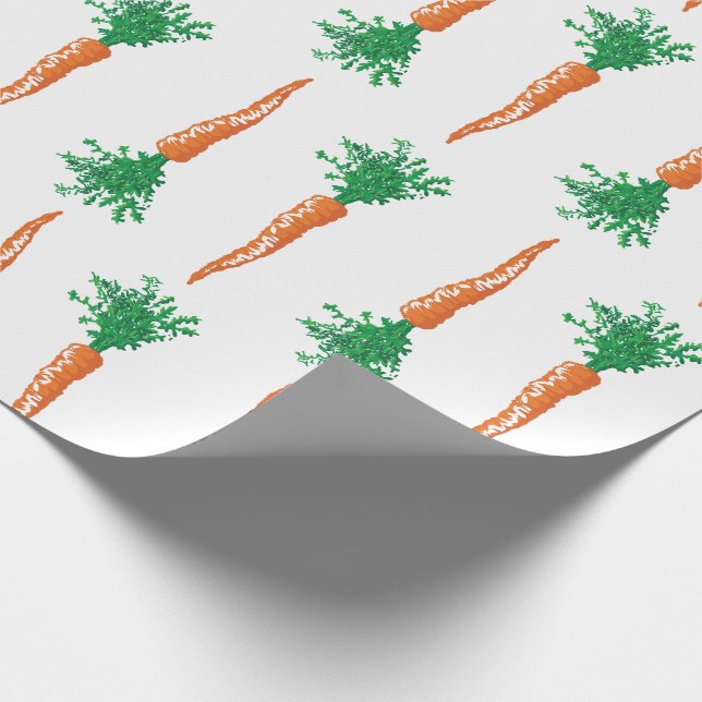 Papel De Regalo Diseño de Cute Carrot Easter (Esquina)