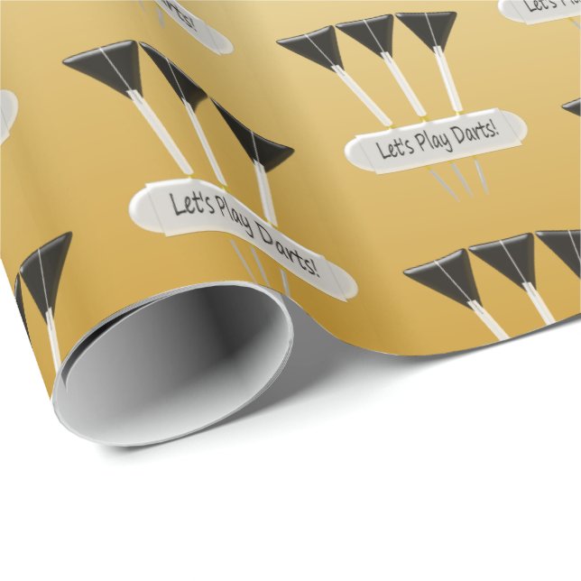 Papel De Regalo Diseño de Dardos (Esquina del rollo)