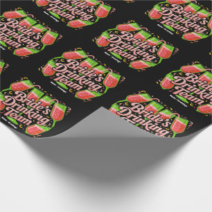 Papel De Regalo Diseño de Despedida de Soltera del Equipo de Bebid