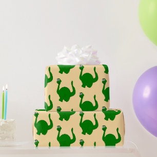Papel De Regalo Diseño de dinosaurio en cualquier color de fondo