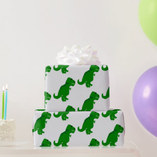 Papel De Regalo Diseño de dinosaurio T-Rex en cualquier color de f