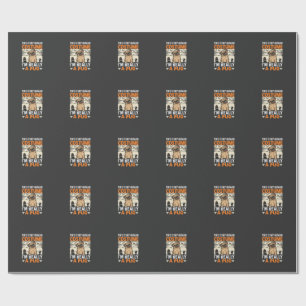 Papel De Regalo Diseño de disfraz humano de pug divertido de Hallo