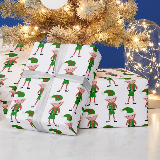 Papel De Regalo Diseño de duende Navidad (Vacaciones)