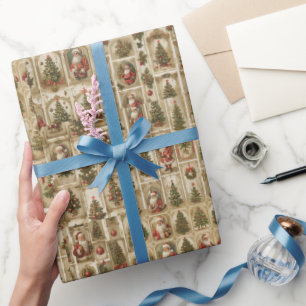 Papel De Regalo Diseño de efímera de Santa Victoriano para collage