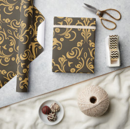 Papel De Regalo Diseño de encaje sin costura del patrón de flor de
