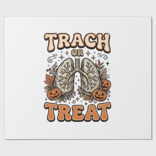 Papel De Regalo Diseño de enfermera de Halloween de traqueostomía