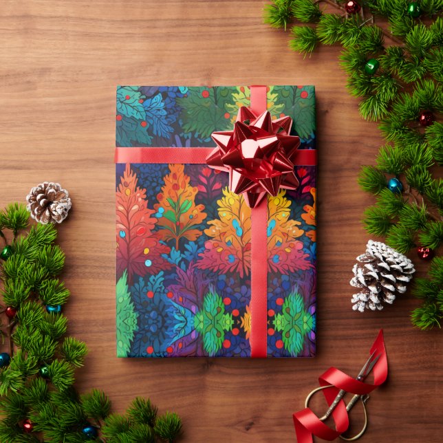 Papel De Regalo Diseño de envoltura festiva para Navidades (Regalo de vacaciones)