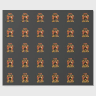 Papel De Regalo Diseño de equipo de casa embrujada de Halloween Bo