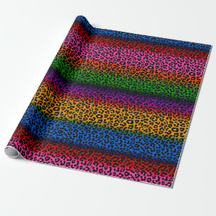 Papel De Regalo Diseño de estampado de animal de leopardo colorido