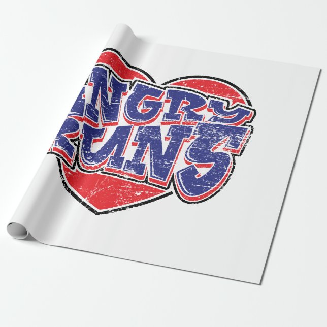 Papel De Regalo Diseño de fans de Angry Runs v2  (Desenrollado)