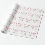 Papel De Regalo diseño de flecha de oro de la tribu de novias rosa<br><div class="desc">"tribu de novias" moderna y diseño de flecha de oro falso. Es posible que disfraces el producto eligiendo el color de fondo.</div>