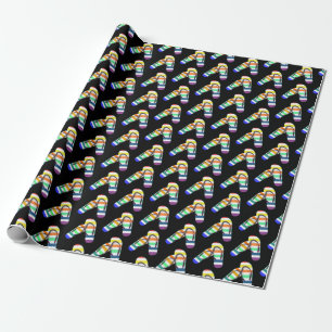 Papel De Regalo diseño de flip-flops de arco iris