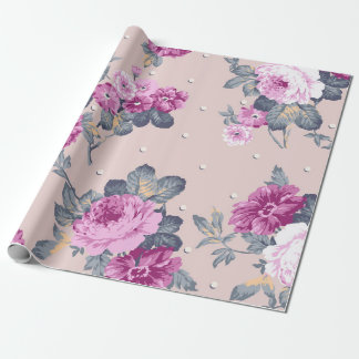 Papel De Regalo diseño de flores adorables ilustraciones textiles,