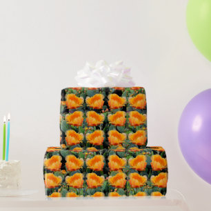 Papel De Regalo Diseño de flores de Opuntia Cactus naranja Pricky