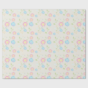 Papel De Regalo Diseño de flores de primavera cúpulas