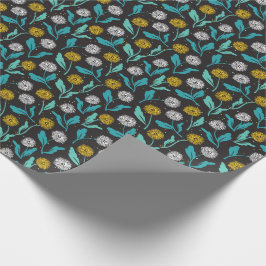 Papel De Regalo Diseño de flores y hojas de Dandelion