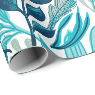 Papel De Regalo Diseño de follaje natural tropical
