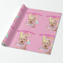 Diseño de foto personalizado de cumpleaños rosa pa