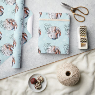 Papel De Regalo Diseño de fotografía con caligrafía para cumpleaño