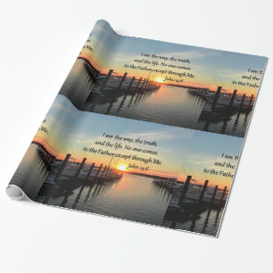 PAPEL DE REGALO DISEÑO DE FOTOGRAFÍAS JOHN 14:6 SUNSET