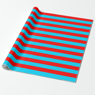 Papel De Regalo Diseño de franjas rojas y azules