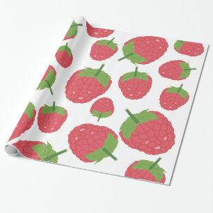 Papel De Regalo Diseño de fruta de frambuesa