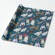 Diseño de gatos y flores