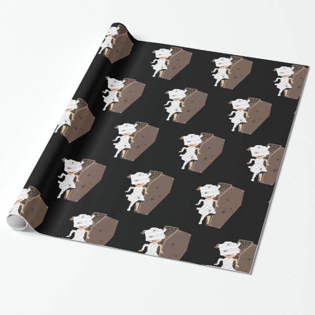 Papel De Regalo Diseño de Halloween de la marioneta Chica (Desenrollado)