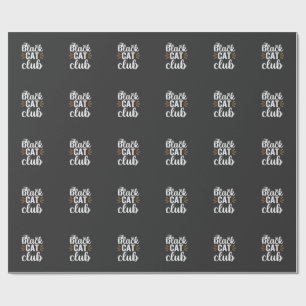 Papel De Regalo Diseño de Halloween del Club Gato Negro
