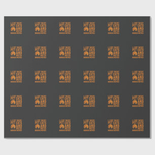 Papel De Regalo Diseño de Halloween Películas de Terror Gatos Domé