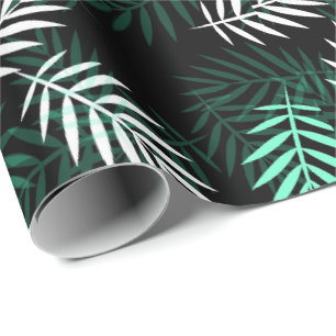 Papel De Regalo Diseño de hojas de palmera tropicales