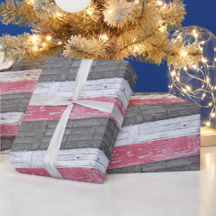 Papel De Regalo Diseño de impresión de rayas vibrantes de vintage